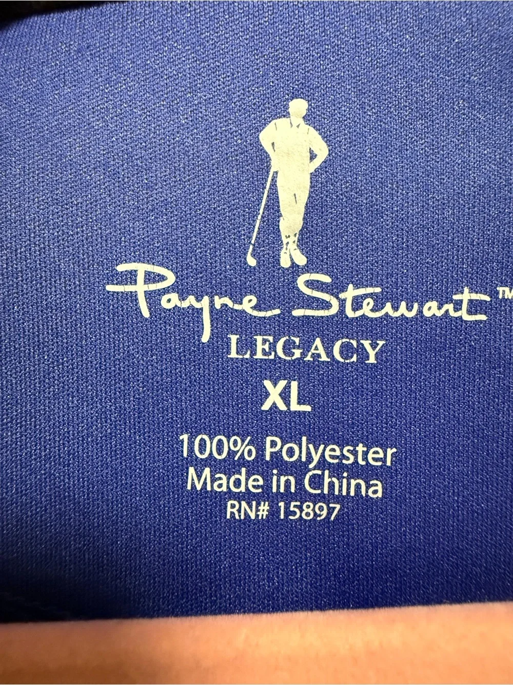 Men's  Payne Stewart Blue Quarter-Zip Pullover Sweater Performance Golf Layer XL